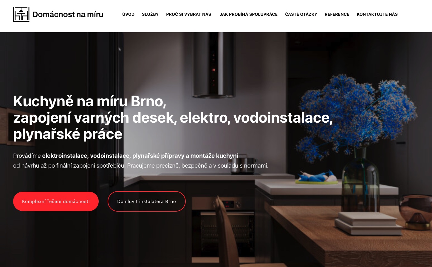 Screenshot úvodní stránky webu domacnostnamiru.cz